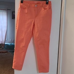 Coral color size 8small skinny jeans